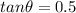 tan\theta =0.5