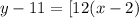 y-11=\fra[1}{2}(x-2)