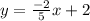 y= \frac{-2}{5} x+ 2