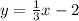 y=\frac{1}{3}x-2