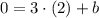 0=3\cdot (2)+b