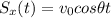 S_x (t) = v_0 cos \theta t