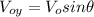 V_{oy}=V_{o}sin\theta