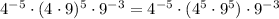 4^{-5} \cdot (4 \cdot 9)^{5} \cdot 9^{-3}=4^{-5} \cdot (4^{5} \cdot 9^{5}) \cdot 9^{-3}