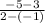 \frac{-5-3}{2-(-1)}