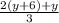 \frac{2(y + 6) + y}{3}