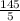 \frac{145}{5}