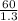 \frac{60}{1.3}