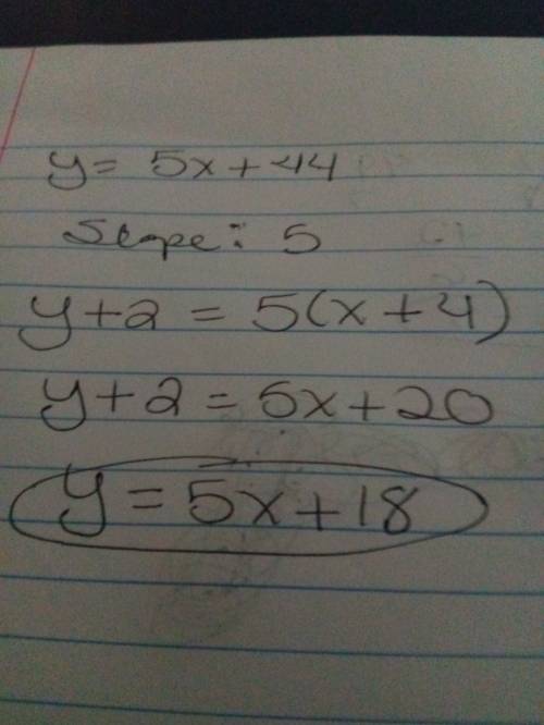 Which of the following is the correct point-slope equation for the line that passes through the poin