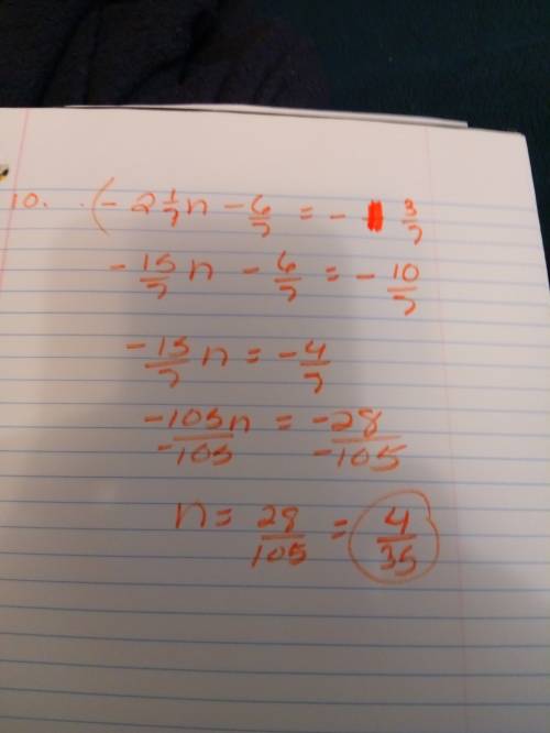 This is the rest of those 2 step equations with fractions teacher didnt  and taking a test over this