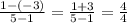 \frac{1 - (-3)}{5 - 1} = \frac{1 + 3}{5 -1} = \frac{4}{4}