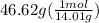 46.62g(\frac{1mol}{14.01g})