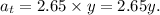 a_t=2.65\times y=2.65y.