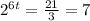 2^{6t}=\frac{21}{3}=7