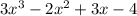 3x^3-2x^2+3x-4