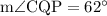 \rm m \angle CQP = 62^\circ