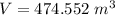 V=474.552\ m^3