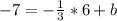 -7=-\frac{1}{3}*6+b