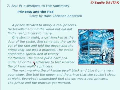 Read the passage from hans christian andersen’s the princess and the pea.” once upon a time there w