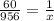 \frac{60}{956}=\frac{1}{x}