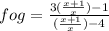 f o g = \frac{3(\frac{x+1}{x})-1}{(\frac{x+1}{x})-4}