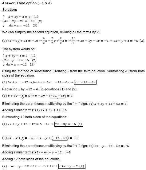 What is solution to the system of equation