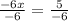 \frac{-6x}{-6}=\frac{5}{-6}