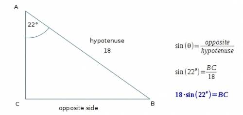 Abc is a right triangle with right angle c. ab = 18 cm m what is bc round answer to nearest tenth