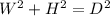 W^{2} + H^{2} = D^{2}