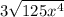 3\sqrt{125x^4}