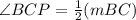 \angle BCP = \frac{1}{2}( m BC)