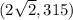 (2\sqrt{2},315)