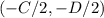 (-C/2, -D/2)