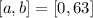 [a,b] = [0,63]