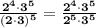 \mathbf{\frac{2^4 \cdot 3^5}{(2\cdot 3)^5} = \frac{2^4 \cdot 3^5}{2^5 \cdot 3^5}}