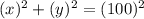 (x)^{2}+(y)^{2}=(100)^{2}