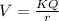 V=\frac{K Q}{r}