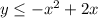 y\leq -x^2+2x