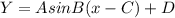 Y=AsinB(x-C)+D