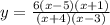 y = \frac{6(x-5)(x+1)}{(x+4)(x-3)}