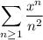 \displaystyle\sum_{n\ge1}\frac{x^n}{n^2}