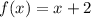 f(x) = x+2