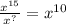 \frac{x^{15}}{x^{?}} = x^{10}