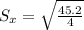 S_{x}=\sqrt{\frac{45.2}{4}}