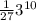 \frac{1}{27}3^{10}