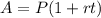 A=P(1+rt)