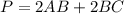 P=2AB+2BC