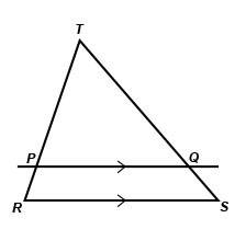 Pq is parallel to rs the length of rp is 6cm the length of pt is 18cm the length of qt is 21cm what