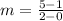 m=\frac{5-1}{2-0}