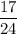 \dfrac{17}{24}